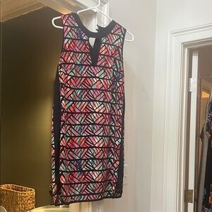 Multicolor Geometric Pattern Dress